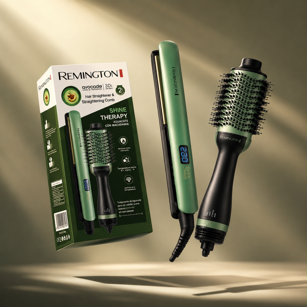Combo Plancha de cabello y Cepillo secador: Cabello brillante y sin frizz
